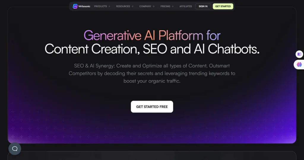 Best AI Story Generator - Writesonic Home page