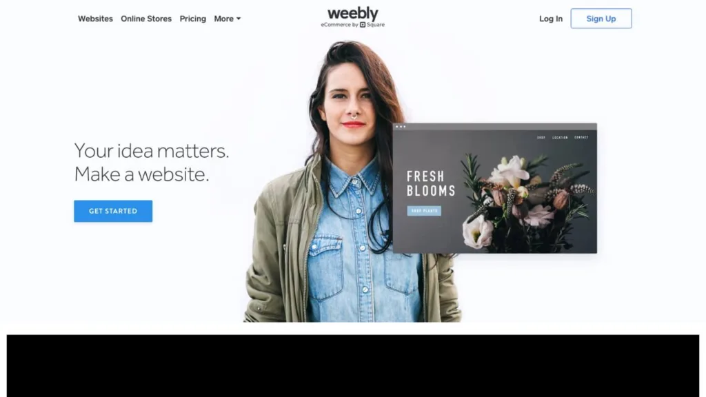 Weebly Home page